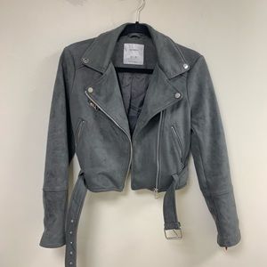 Pull&Bear Gray Biker Jacket